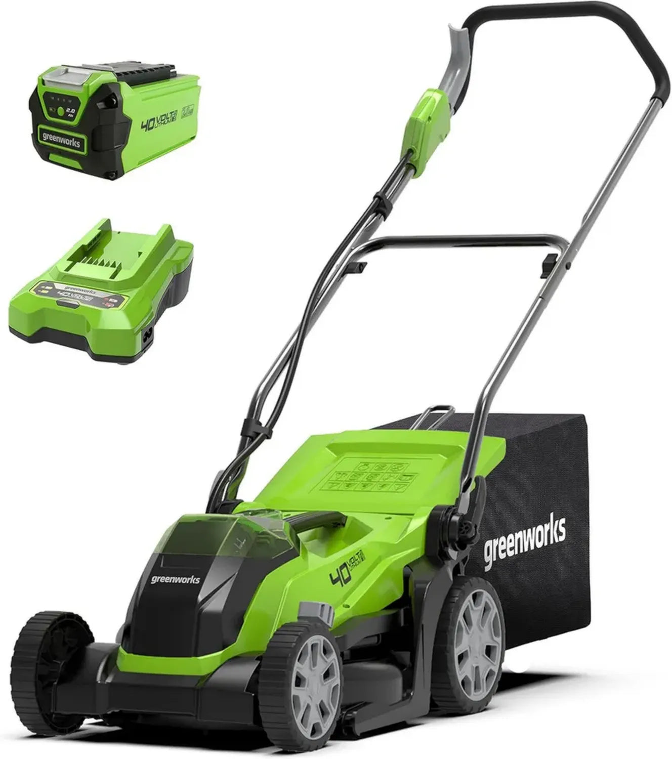 Tondeuse à Gazon Sans Fil 40V Greenworks, 35 cm, Sans Batterie