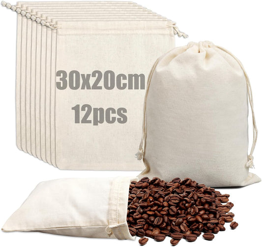 Sac de sport à cordon: en coton, 12 Pièces, 30 × 20cm
