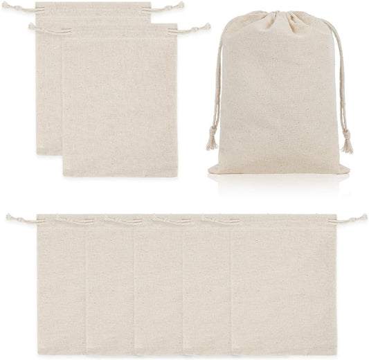 Sac de sport à cordon — en coton, 8 pièces, 20 × 30cm